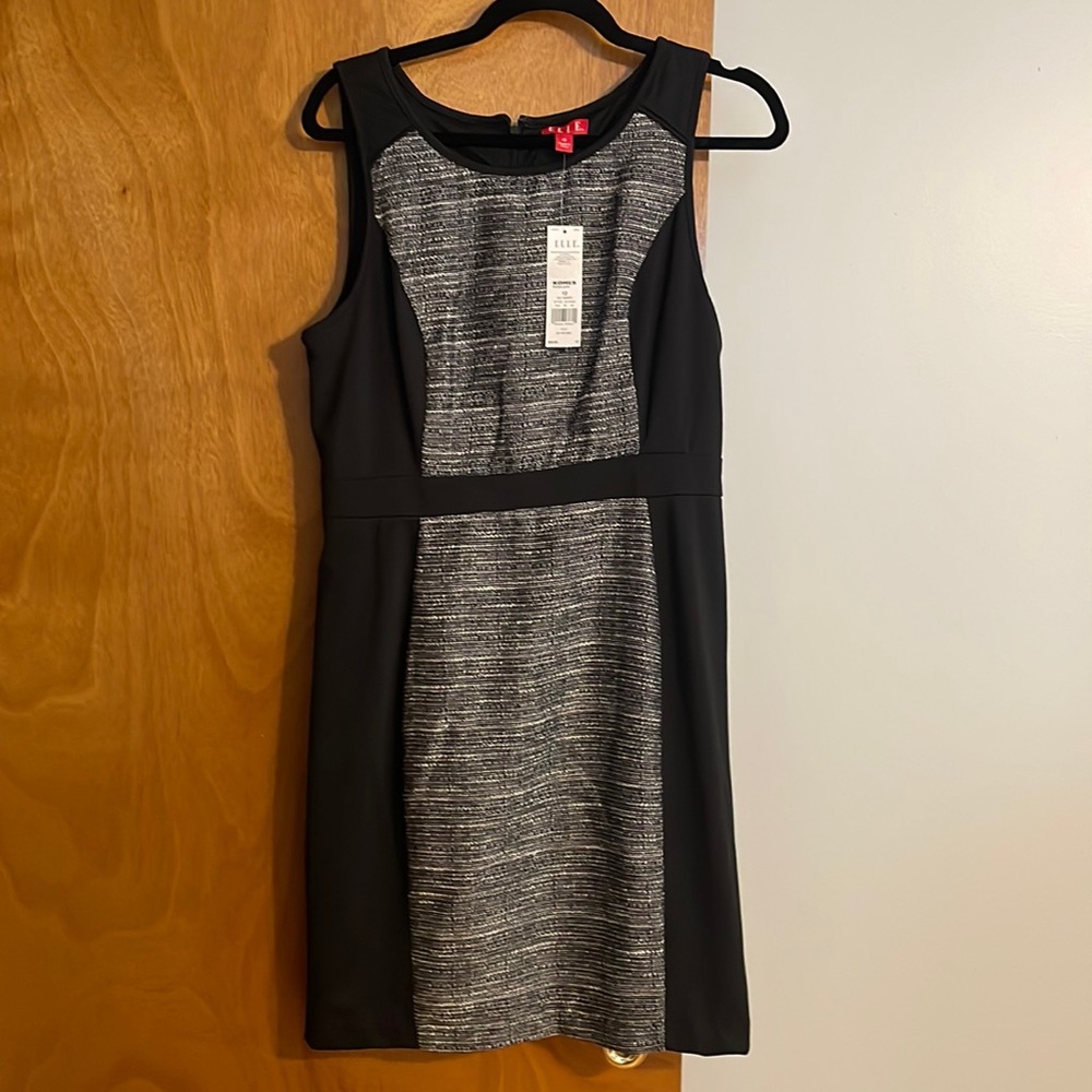NWT- Elle Black and Tweed Mini dress